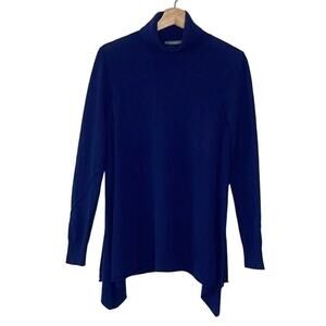 NEIMAN MARCUS CASHMERE EXPOSED‎ SEAM HANDKERCHIEF TURTLENECK SWEATER SIZE M